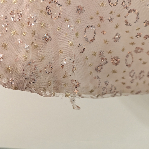 Rose Gold Wedding Dress Tara Keely 2750 Sparkle Low Back Long Removable Train - Picture 12 of 13